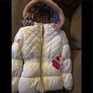 Girls quilted winter coat with hood